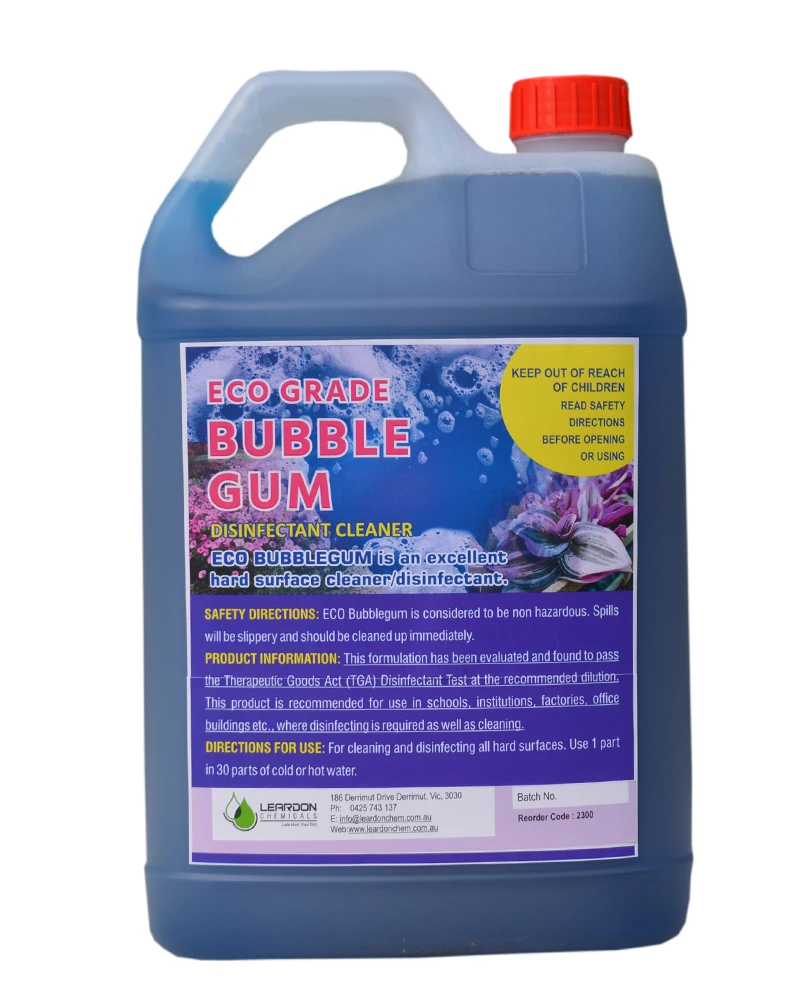 Eco Bubblegum Disinfectant – Industrial Disinfectant – Powerful Cleaning with a Refreshing Scent