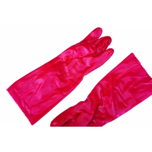 Gauntlet RED PVC Gloves 45cm (per Pair)