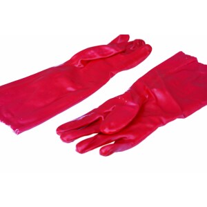 Gauntlet RED PVC Gloves 45cm (per Pair)