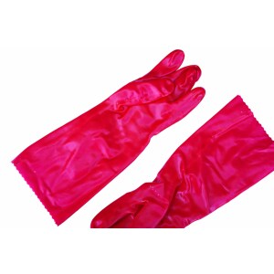 Gauntlet RED PVC Gloves 45cm (per Pair)