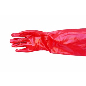 Gauntlet RED PVC Gloves 45cm (per Pair)